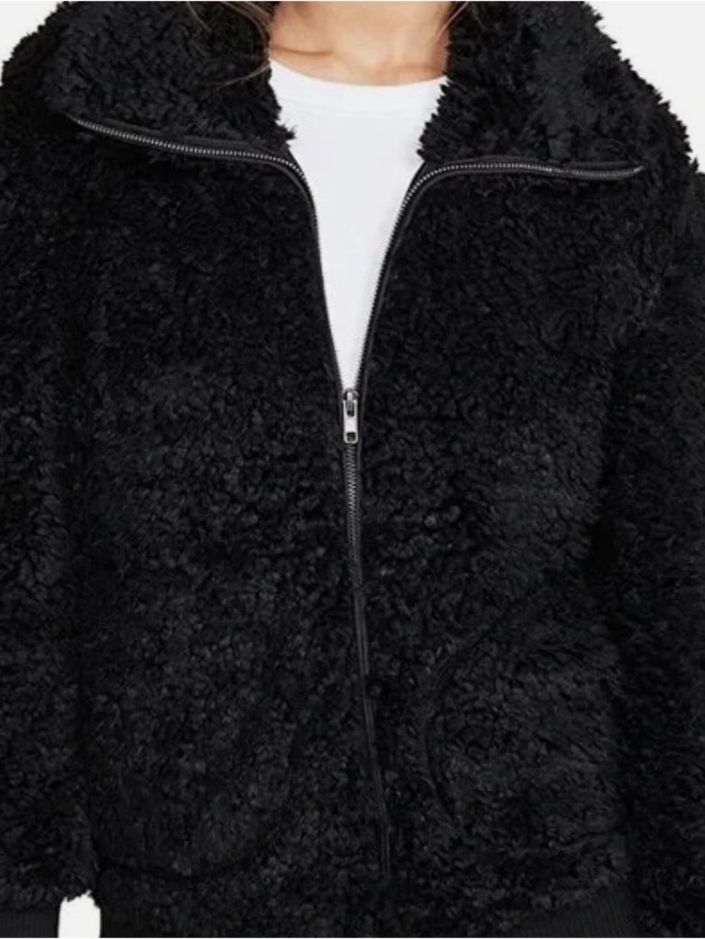 BB Dakota Black Teddy Sherpa Jacket